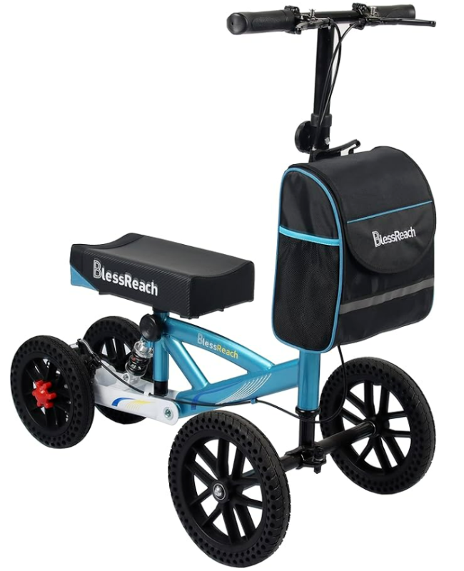 Photo 1 of Bless Reach Knee Walker #WB-2208 includes Shopping Bag, Blue Walker
