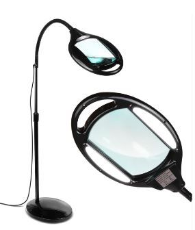 Photo 1 of Brightech LightView Pro - Full Page Magnifying Floor Lamp - Hands Free Magnifier with Bright LED Light for Reading - Flexible Gooseneck Holds Position - Standing Mag Lamp
