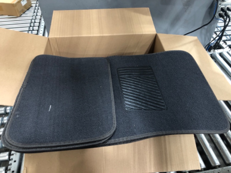 Photo 2 of BDK Gray Heavy Duty Front & Rear Carpet Floor Mats Universal Liners for Car SUV Van & Truck, All Weather Protection with Anti-Slip Nibs, Fit Contours of Most Vehicles 100-MG