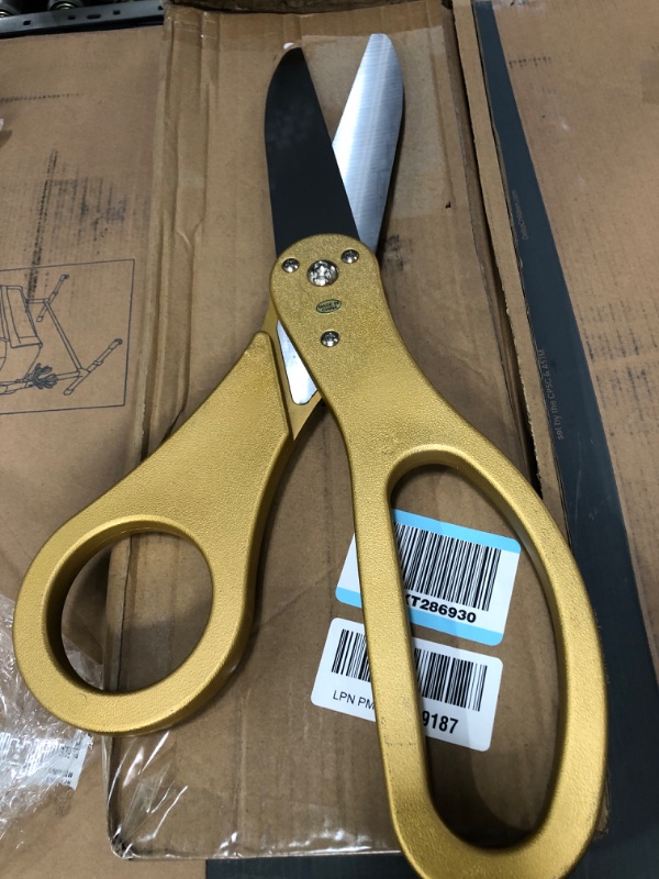 Photo 2 of 20" Gold Scissors for Grand Opening – Gold Giants Ribbon Cutting Scissors for Special Events Inaugurations and Ceremonies Giant Scissors for Ribbon...
