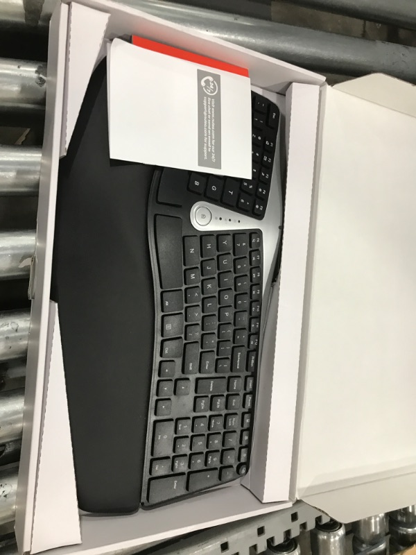 Photo 2 of Nulea Ergonomic Keyboard, Wired Split Keyboard with Pillowed Wrist and Palm Support, Featuring Dual USB Ports, Natural Typing Keyboard for Carpal Tunnel, Compatible with Windows/Mac