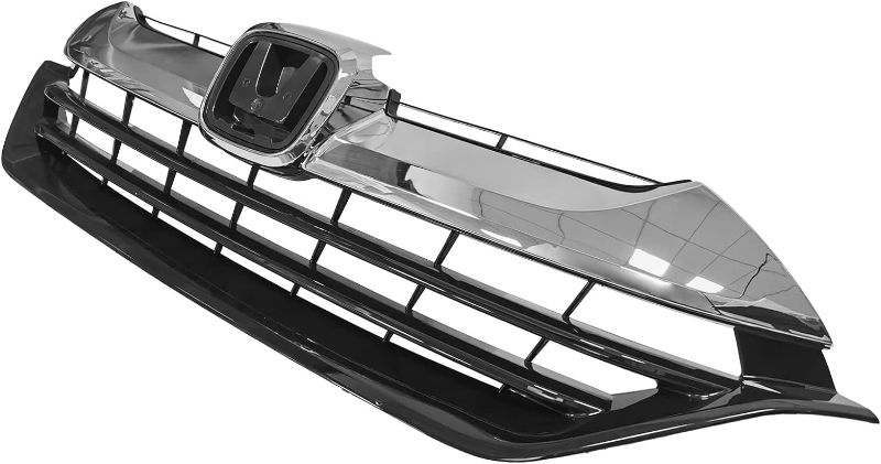 Photo 3 of (READ FULL POST) Rongxu Auto Front Bumper Upper Grille Compatible with 2017 2018 2019 Honda CRV CR-V EX-L/EX/LX/Touring, Chrome Trim with Black Mesh Upper Front Hood Grill Assembly Insert Replacement