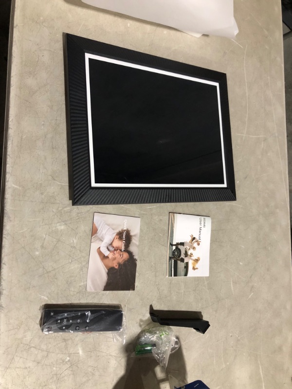 Photo 4 of ***USED - SCRATCHED - MISSING POWER CORD - UNABLE TO TEST***
16.2-Inch Large Digital Picture Frame, Nethgrow WiFi Digital Photo Frame Touch Screen with 32GB Storage, Auto-Rotate, Motion Sensor, Share Photos and Videos via App Email, Wall Mountable