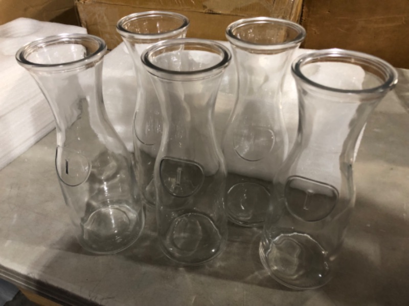 Photo 2 of ***MISSING ONE CARAFE***
Kook Small Glass Carafes with Lids, 17.3 oz, Set of 6