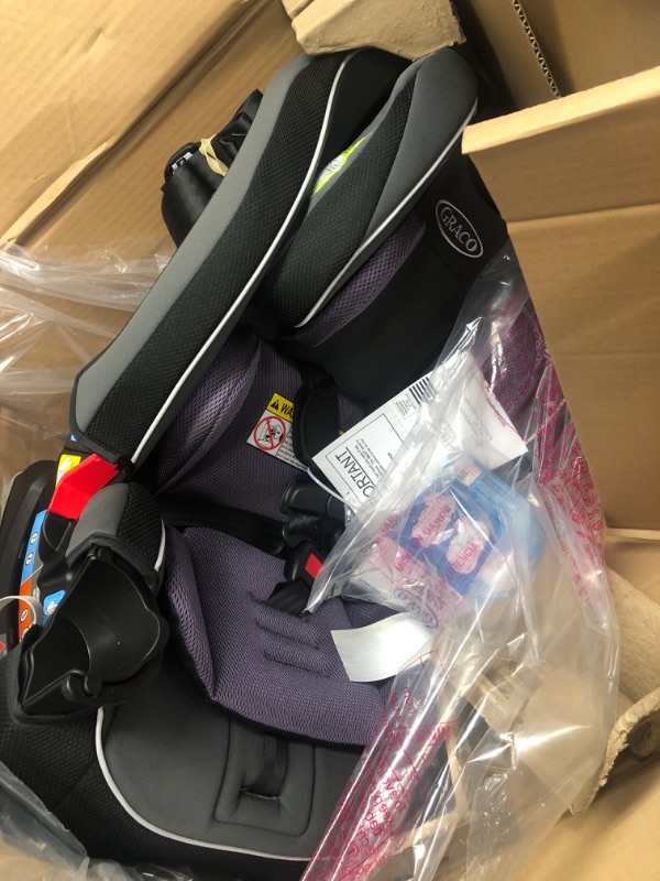 Photo 2 of Graco SlimFit 3 in 1 Car Seat, Slim & Comfy Design Saves Space in Your Back Seat, Annabelle, 1 Count (Pack of 1) SlimFit Annabelle