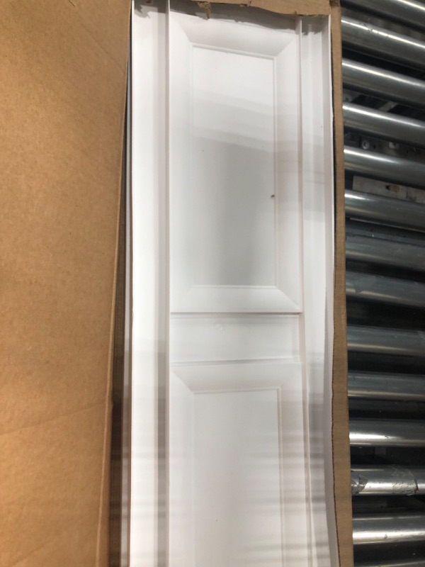 Photo 3 of Builders Edge 12W in. Raised Panel Vinyl Shutters - Bright White