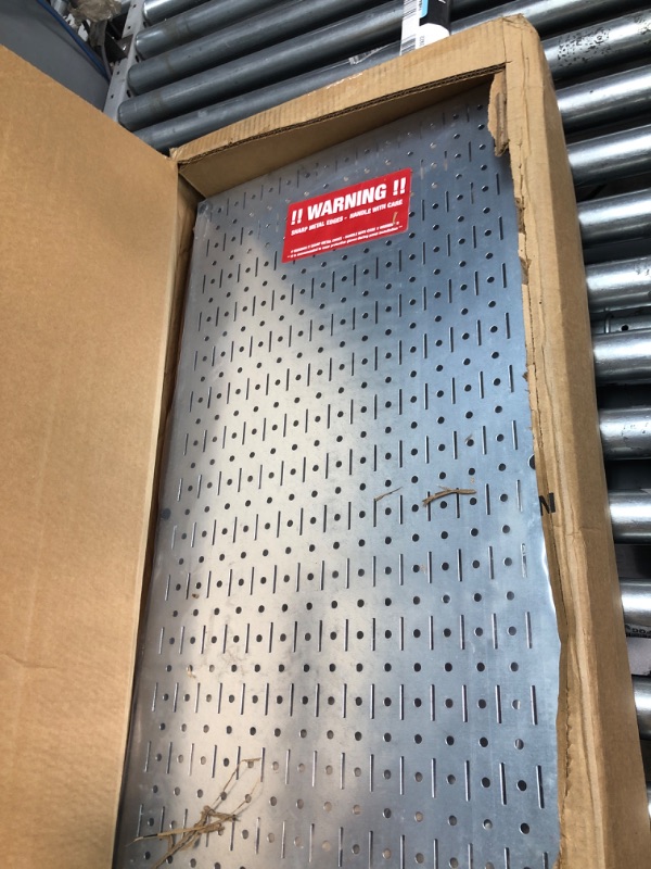 Photo 1 of **SEE NOTES**
Wall Control 30WRK400GVR 4-Feet Metal Pegboard Standard Tool Storage Kit with Galvanized Toolboard and Red Accessories Galv/Red Storage