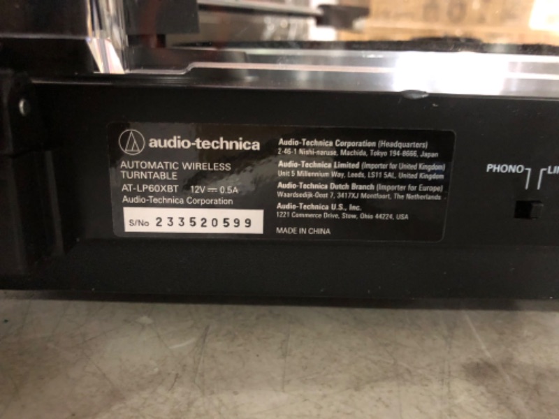 Photo 5 of **READ NOTES, MISSING PART**
Audio-Technica AT-LP60XBT-RD Fully Automatic Belt-Drive Stereo Turntable, Red/Black, Bluetooth, Hi-Fi, 2 Speed & AT6013a Dual-Action Anti-Static Record Cleaner Red Wireless Turntable + Record Cleaner