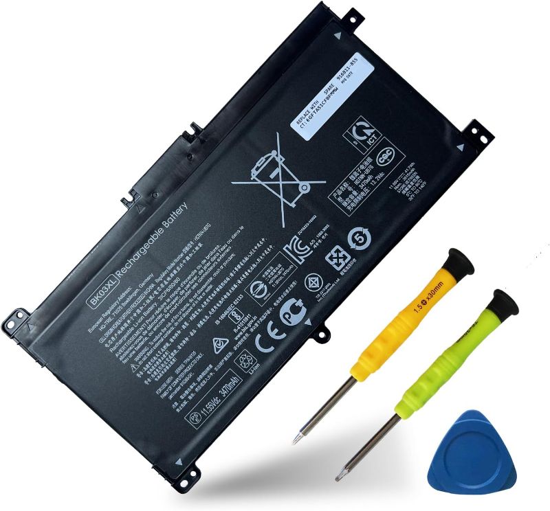 Photo 1 of BK03XL 916811-855 Battery Replacement for HP Pavilion X360 14-ba0xx 14-ba2xx 14m-ba0xx 14m-ba1xx 14m-ba011dx 14m-ba013dx 14m-ba114dx 14-ba253cl 14-bal125cl 14-ba153cl 14-ba002ne 14-ba009la 14-ba125cl
