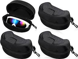 Photo 1 of 4 Pcs Winter Ski Snowboard Goggles Box Big Hard Sports Glasses Case Sports Glasses Storage Holder Hard EVA Protection Carrying Case Shell Storage Case for Snow Sport