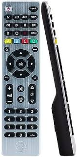 Photo 1 of GE Universal Remote Control for Samsung, Vizio, LG, Sony, Sharp, Roku, Apple TV, TCL, Panasonic, Smart TVs, Streaming Players, Blu-ray, DVD, 4-Device, Silver, 33709 Silver 4 Device Standard