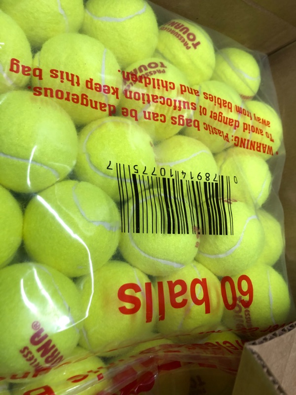 Photo 2 of ***USED LIKE NEW***Tourna Pressureless Tennis Ball 60 Count (Pack of 1),Yellow 60 Count (Pack of 1) Tennis Ball Yellow