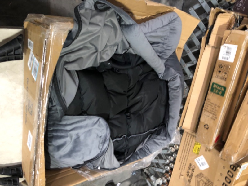 Photo 1 of ***USED - DAMAGED - ZIPPER BROKEN ON BACK - SEE PICTURES***
Lazy Chair,Leisure Sofa Chair Come w/a Steel Frame,Velvet Frabic Modern Lounge Accent Chair with Armrests and a Side Pocket,Upholstered Reading Chair for Living Room,Bedroom,Dorm Rooms,Dark Grey