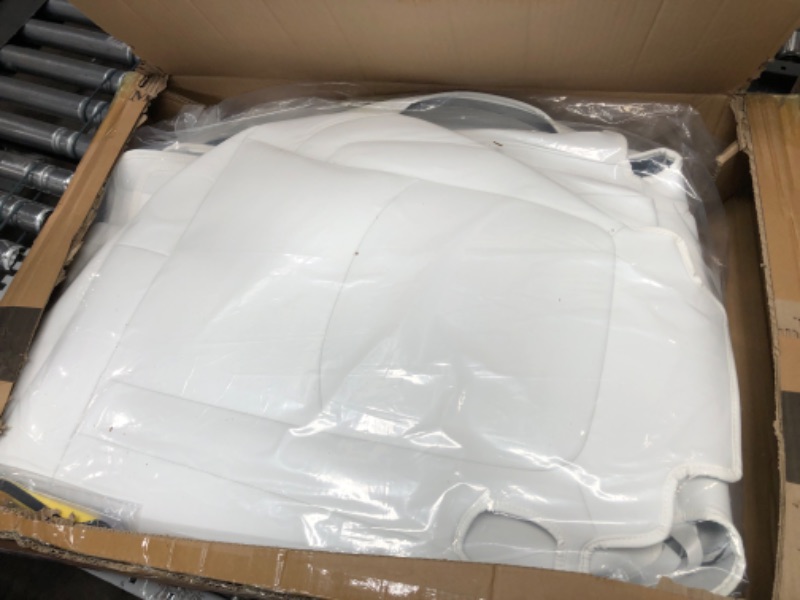 Photo 2 of Maysoo Tesla Seat Covers Model Y White Car Seat Covers(White-Organosilicon,Model Y(Full Set)) White Organosilicon model Y(full set)