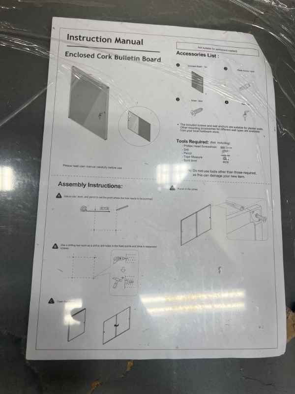 Photo 1 of Indoor Enclosed Bulletin Board w/ One Door (18" W x 24" H)
