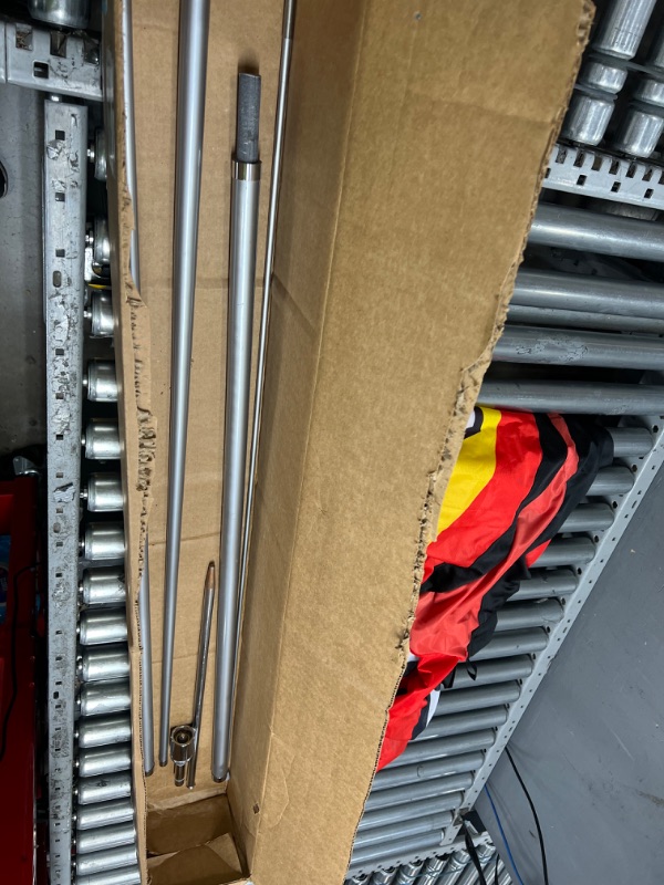 Photo 1 of LookOurWay Open Themed 12-Feet Tall Feather Flag Banner for Business Advertisement, Complete Set with 5-Piece Aluminum Pole Set and Ground Spike, Now Open Red/Yellow Now Open Red/Yellow Now Open Set