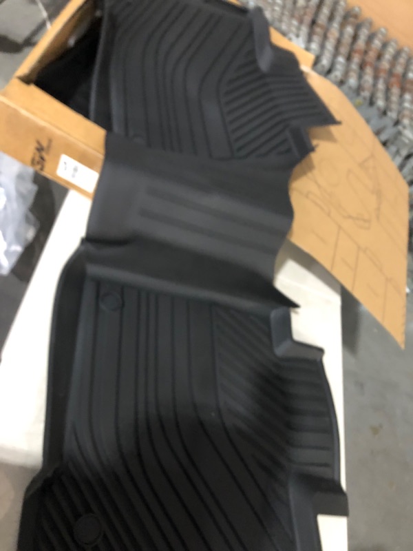 Photo 5 of 3W Floor Mats Fit 2022-2024 Toyota Tundra (Only for CrewMax Cab), Custom Fit All-Weather TPE Front & Rear Row Floor Liner Black Floor Mats for Tundra 2022-2024