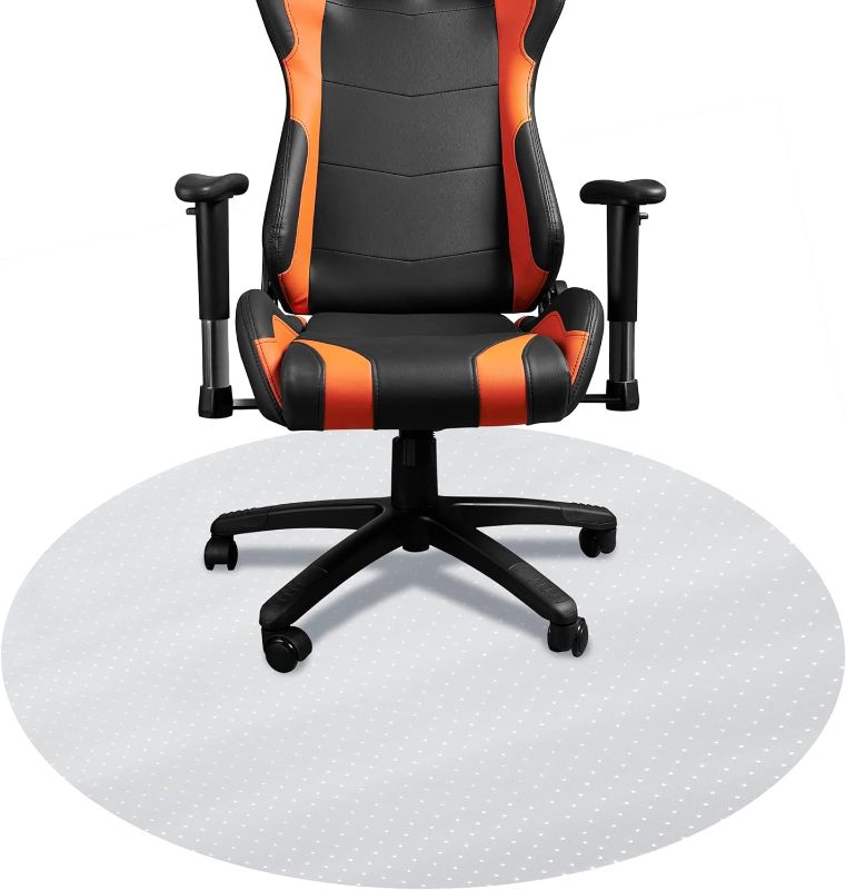 Photo 1 of DESKU - Circle Gaming Chair Mat, Computer and Office Chair Mat for Carpet, Clear, 46 Inches
