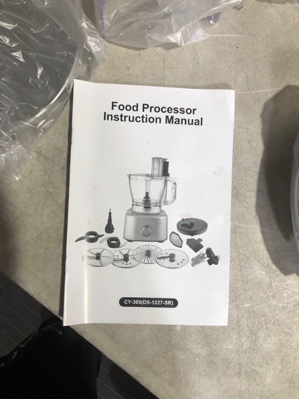 Photo 5 of ***USED - POWERS ON - UNABLE TO TEST FURTHER***
Homtone 16 Cup Food Processor, Aluminum-Diecast Food Processors, 5 Preset Modes