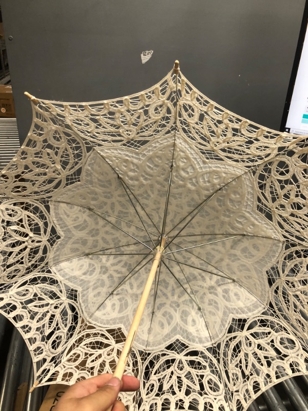 Photo 2 of BABEYOND Lace Umbrella Parasol Vintage Wedding Bridal Umbrella for Decoration Photo Lady Costume Tea Party