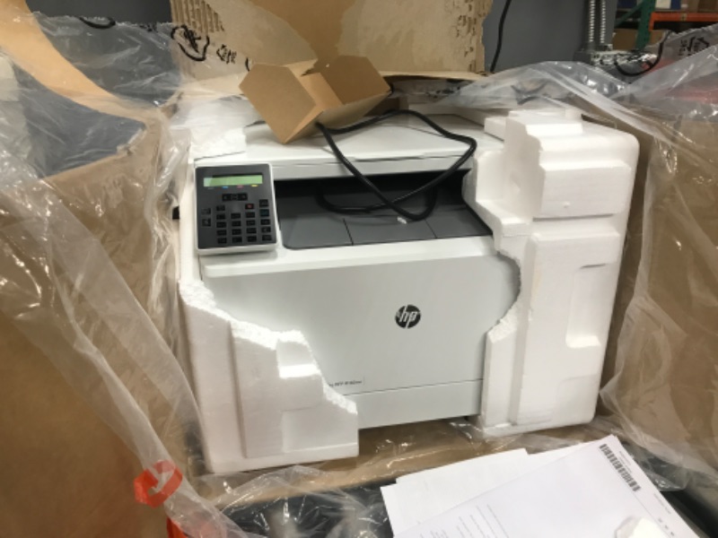 Photo 2 of HP Color LaserJet Pro M182nw Wireless All-in-One Laser Printer, Remote Mobile Print, Scan & Copy, Works with Alexa (7KW55A), White