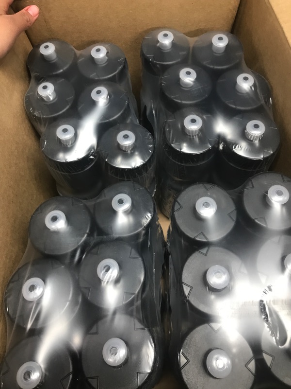 Photo 2 of 50 Strong Bulk Water Bottles | 24 Pack Sports Bottle | 22 oz. BPA-Free Easy Open with Pull Top Cap | Made in USA | Reusable Plastic Water Bottles for Adults & Kids | Top Rack Dishwasher Safe
