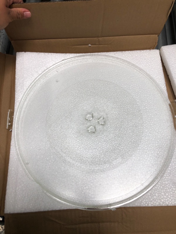 Photo 2 of 11.25" Microwave Glass Turntable Plate Replacement - Compatible with Samsung and GE -11 1/4" Microwave Glass Plate Replaces WB49X10097 WB39X0078 WB49X10034 AP3188581 PS651544
