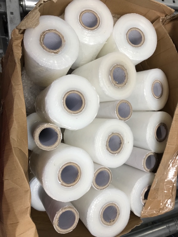 Photo 1 of 20 Pack Shrink Wrap Roll Plastic Stretch Wrap Film with Handle 5 Inch 800 Feet 80 Guage Thick Industrial Mini Clear Pallet Wrap Self-Adhering for Moving Packaging Packing Pallet Furniture Supplies
