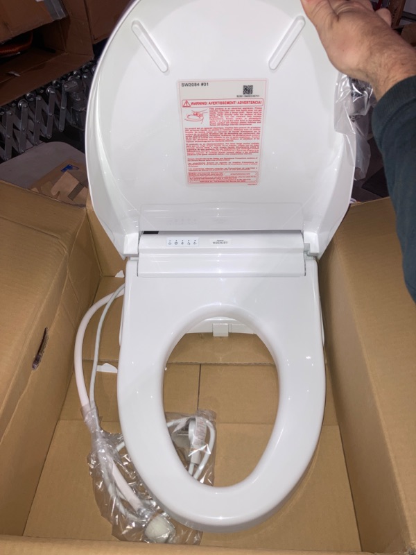 Photo 3 of (READ FULL POST) TOTO SW3084#01 WASHLET C5 Electronic Bidet Toilet Seat with PREMIST and EWATER+ Wand Cleaning, Elongated, Cotton White C5 Elongated Cotton White Toilet Seat