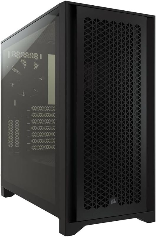 Photo 1 of CORSAIR 4000D AIRFLOW Tempered Glass Mid-Tower ATX Case - High-Airflow - Cable Management System - Spacious Interior - Two Included 120 mm Fans - Black
