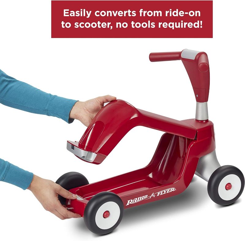 Photo 3 of (NON-REFUNDABLE)  Radio Flyer Scoot 2 Scooter, Toddler Scooter or Ride on, Ages 1-4,Red