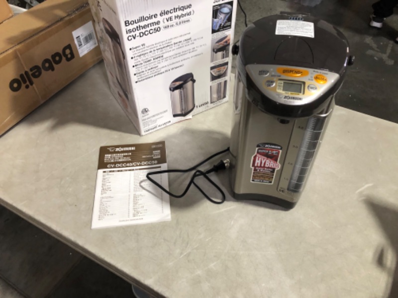 Photo 3 of ***NOT FUNCTIONAL - SEE COMMENTS***
Zojirushi America CV-DCC50XT VE Hybrid Water Boiler And Warmer, 5-Liter, Stainless Dark Brown