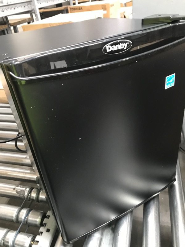 Photo 1 of Danby DAR010A1BDB 1 Cu.Ft. Mini Fridge, For Desks, Work From Home Office, Bedroom, Bathroom, Small Compact Refrigerator In Black With Ultra Quiet Silencer 1 cu.ft Refrigerators