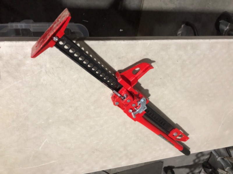 Photo 5 of ***HEAVILY USED AND DIRTY - LIKELY MISSING PARTS - NO PACKAGING***
Torin ARA9446T 33" Ratcheting Off Road Utility Farm Jack, 3 Ton (6,000 lb) Capacity, Red