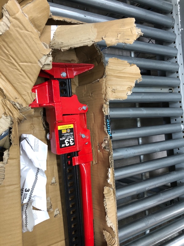 Photo 2 of ***HEAVILY USED AND DIRTY - LIKELY MISSING PARTS - NO PACKAGING***
Torin ARA9446T 33" Ratcheting Off Road Utility Farm Jack, 3 Ton (6,000 lb) Capacity, Red