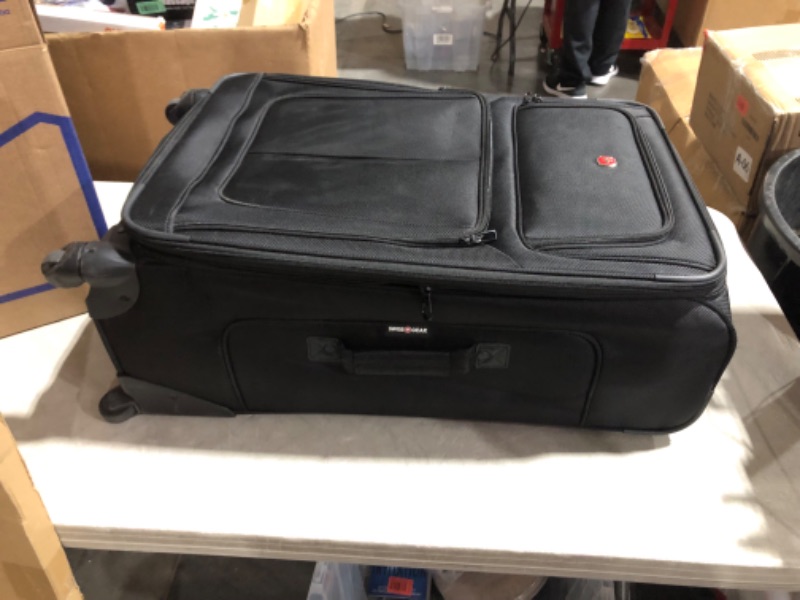 Photo 2 of ***HEAVILY USED AND DIRTY - SEE PICTURES***
SwissGear Sion Softside Expandable Roller Luggage, Black, Checked-Large 29-Inch