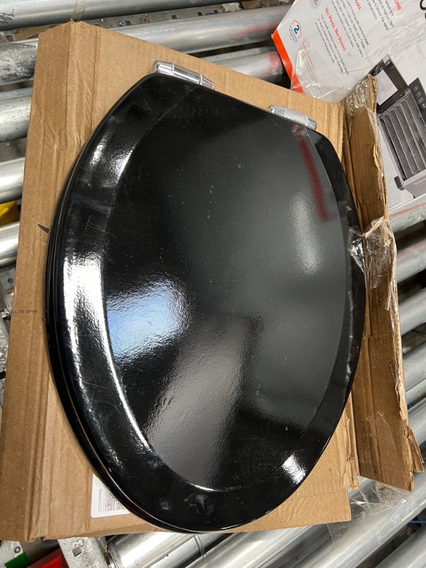 Photo 3 of 3D Black coloured rough scuffed messy writing slate like textured effect Resin Elongated Toilet Seat with Cover Quiet Close Quick Release Hinges Decorative Toilet Seat Easy to Clean Install Home Decor Elongated-2