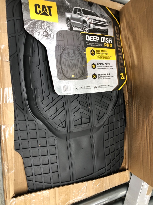 Photo 2 of Cat Car Floor Mats for Trucks, Cars - Reservoir Deep Dish All-Weather Car Mats, Waterproof Automotive Floor Liners for Cars Trucks SUV, Universal Car Accessories