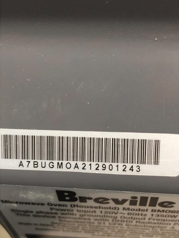 Photo 5 of (powers on)see all images) Breville Compact Wave Soft-Close Microwave Oven, Silver, BMO650SIL