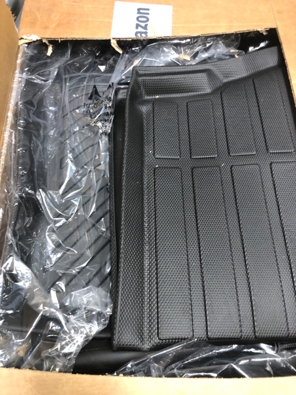 Photo 2 of ANBINGO Floor Mats & Cargo Liner Custom for 2022 2021-2016 Toyota Prius& Prius. All Weather Protection TPE Waterproof Non-Slip Car Floor Mats 1st, 2nd Row Set & Cargo Mat -Black All Set for Prius 2016-2021