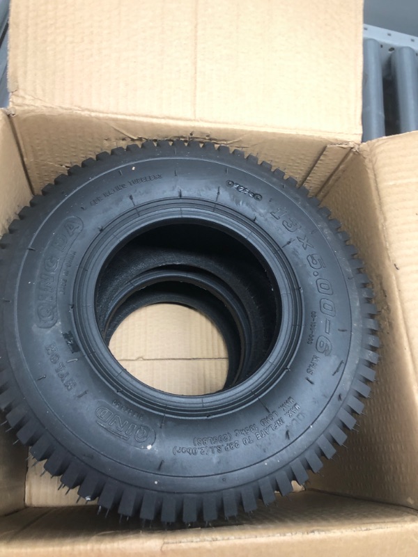 Photo 2 of 2 Pack 13x5.00-6 Lawn Mower Tire,13x5x6 Tractor Turf Tire,295lbs Capacity,4 ply Tubeless