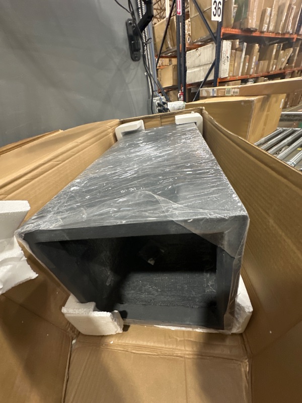 Photo 1 of ***USED - SCUFFED AND SCRAPED***
Kante RF0002B-C60121 Lightweight Concrete Modern Rectangle Outdoor Planter, Charcoal 24" Tall
