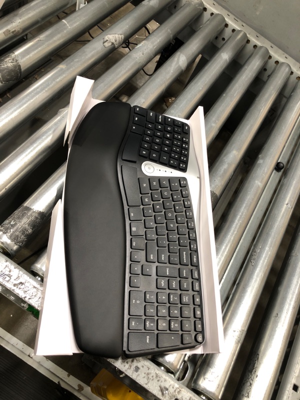 Photo 2 of Nulea Wireless Ergonomic Keyboard, 2.4G Split Keyboard with Cushioned Wrist and Palm Support, Arched Keyboard Design for Natural Typing, Compatible with Windows/Mac