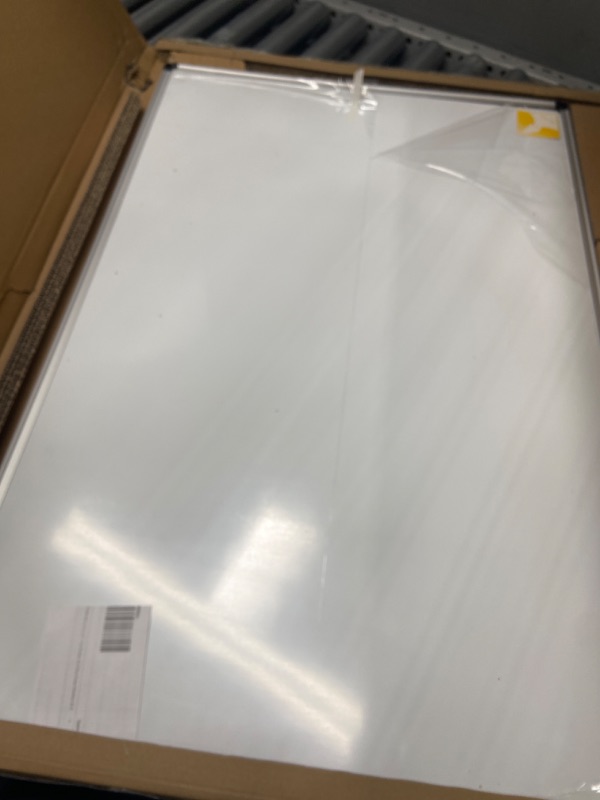 Photo 2 of XBoard Magnetic Dry Erase Board/Whiteboard, 36 X 24 Inches, Double Sided White Board,1 Dry Eraser & 3 Dry Erase Markers & 4 Push Pin Magnets 36" x 24"