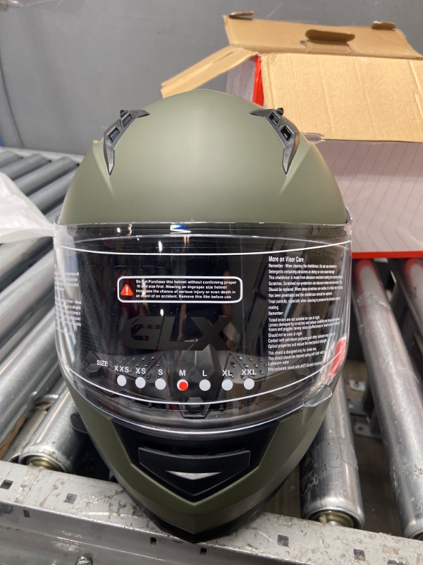 Photo 2 of GLX GX11 Compact Lightweight Full Face Motorcycle Street Bike Helmet with Extra Tinted Visor DOT Approved (Camo, Medium) Camo Medium