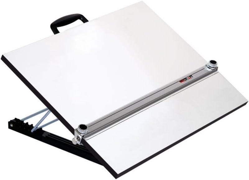 Photo 2 of 20" x 26" Pro-Draft Deluxe Adjustable Angle Parallel Drawing Board, White Melamine, 1 Each