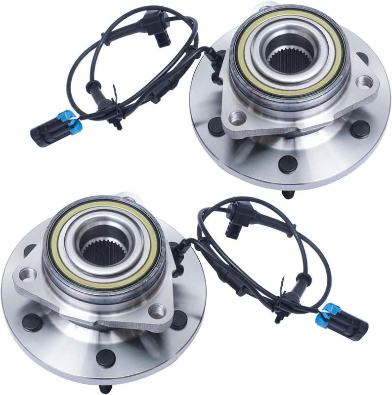 Photo 1 of AUQDD 515093 x2 (6 Lug W/ABS) Front Wheel Hub and Bearing Assembly Compatible With 2006 2007 2008 Hummer H3
