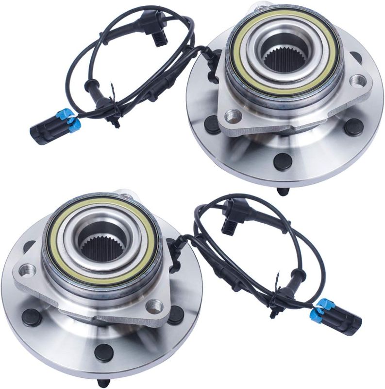 Photo 1 of AUQDD 515093 x2 (6 Lug W/ABS) Front Wheel Hub and Bearing Assembly Compatible With 2006 2007 2008 Hummer H3
