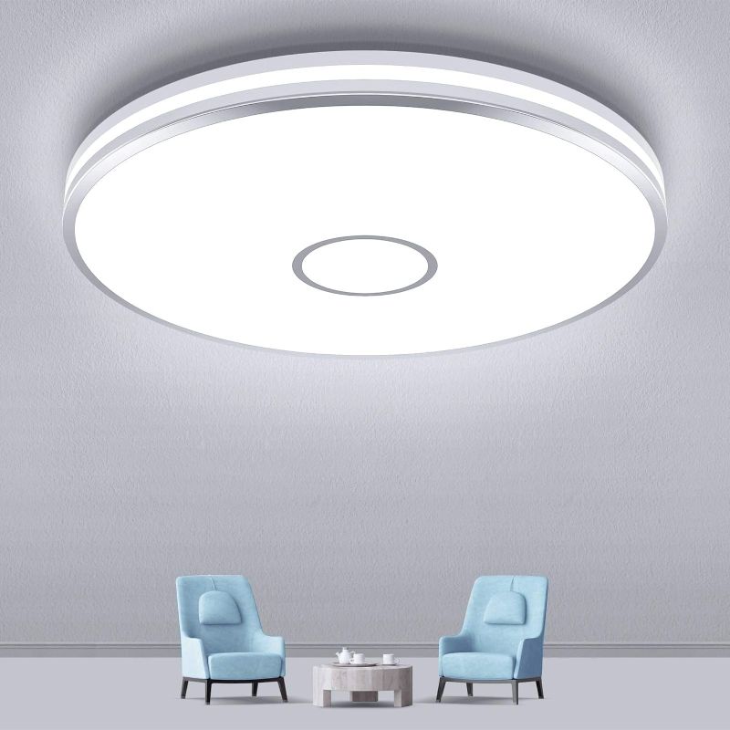 Photo 1 of Airand LED Flush Mount Ceiling Light Fixture, 5000K LED Ceiling Lights 40W 3800LM Waterproof Round Modern Lamp for Bedroom Kitchen Dining Room Hallway Laundry Basement Warehouse Daylight Lighting
