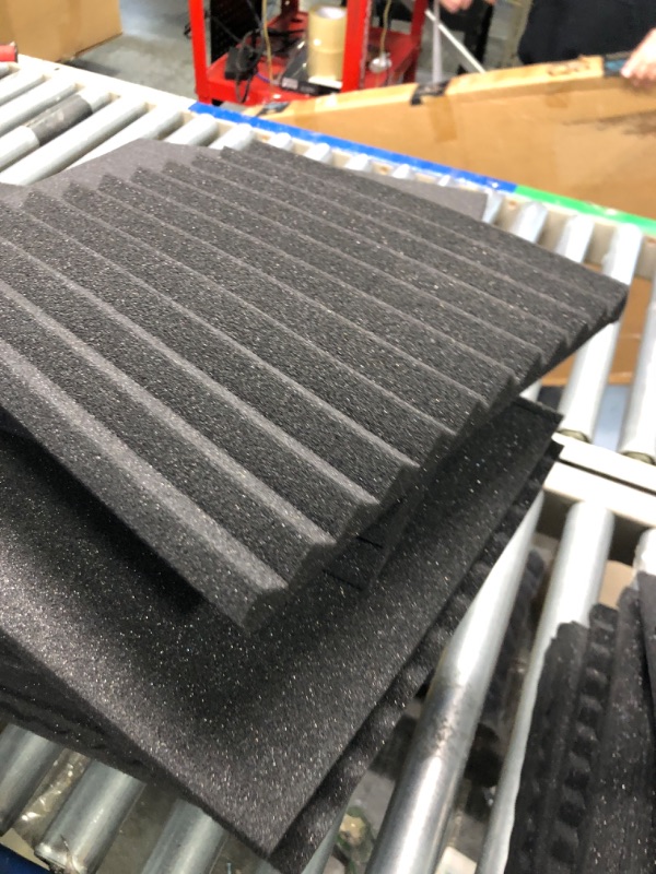 Photo 3 of 24 Pack Acoustic Panels, 1" X 12" X 12" Acoustic Foam Panels, Sound Proof Foam Panels, Self-Adhesive Soundproof Wall Panels,Fire-Proofed Soundproofing Wedges,Acoustic Treatment Foam for Home Foam-24p-1"